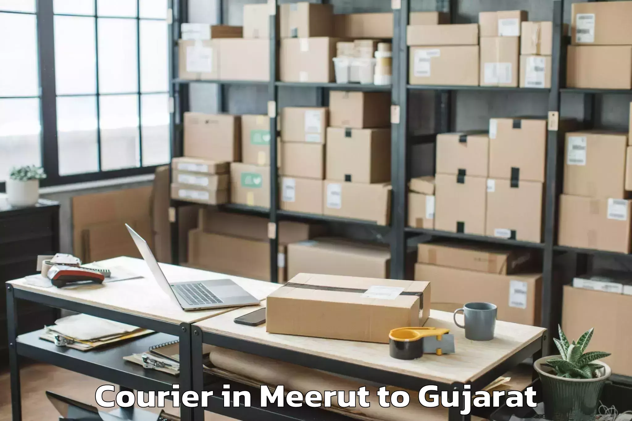 Top Meerut to Dhasa Courier Available